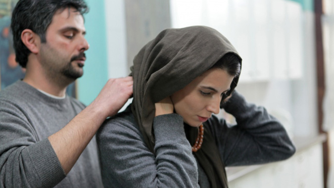 لیلا حاتمی و علی مصفا در نمایی از فیلم سینمایی پله آخر
